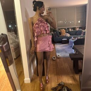 Pink Ruffled (butterfly) Two-Piece Set